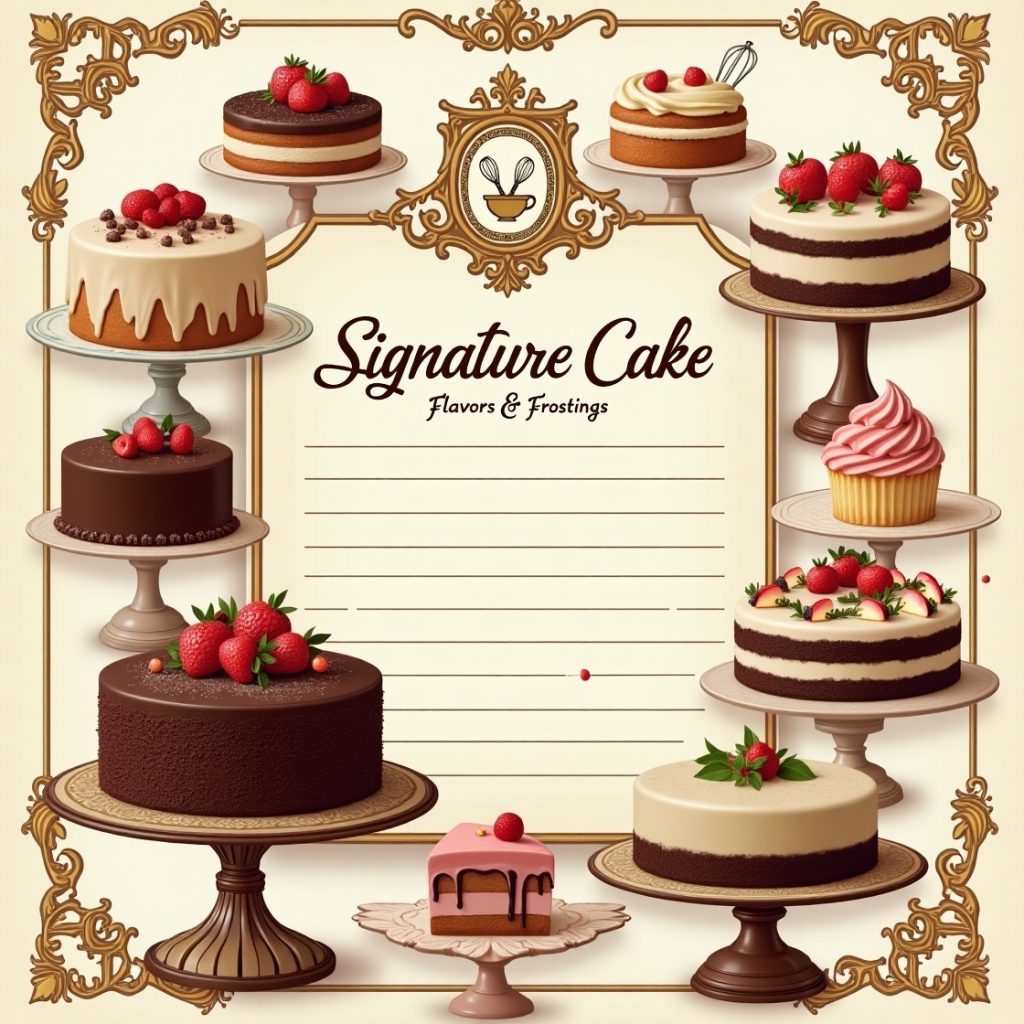 Digital Recipe Book: Signature Cake Flavors & Frostings